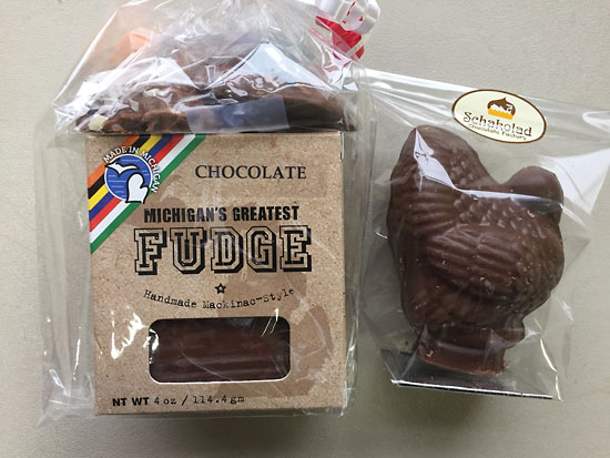 Fudge, salt water taffy, and a chocolate turkey. I'll take that kind of prize over a medal or plaque any day!